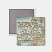 Aztec feather artisan magnet (Vorderseite/Rückseite)