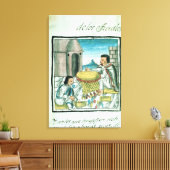 Aztec feather artisans work leinwanddruck (Insitu (Wohnzimmer))