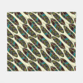 Aztec Feathers Pattern Fleecedecke (Vorderseite (Horizontal))