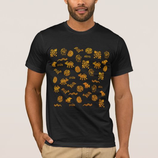 Aztec Figures of Animals T-Shirt (Vorderseite)