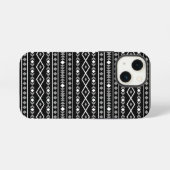 Aztec-Formenmuster Grau Weiß Schwarz iPhone Hülle (Rückseite (Horizontal))