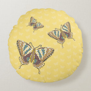 Aztec Frack Round Pillow Rundes Kissen