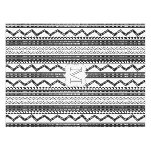 Aztec Geometric Abstraktes Muster Tischdecke (Vorderseite (Horizontal))