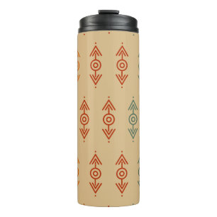 Aztec Geometric Blue und Orange Tribal Southwester Thermosbecher