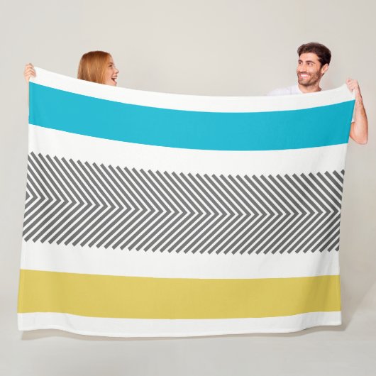 Aztec Geometric Blue Yellow Abstrakt Arrow Pattern Fleecedecke (Beispiel)