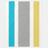 Aztec Geometric Blue Yellow Abstrakt Arrow Pattern Fleecedecke (Vorderseite)