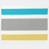 Aztec Geometric Blue Yellow Abstrakt Arrow Pattern Fleecedecke (Vorderseite (Horizontal))