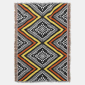 Aztec Geometric Boho Throw Blanket Decke (Vorderseite Vertikal)