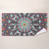 Aztec Geometric: farbiges Zirkelmuster Badehandtuch (Badehandtuch)