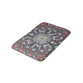 Aztec Geometric: farbiges Zirkelmuster Badematte (Schrägansicht)