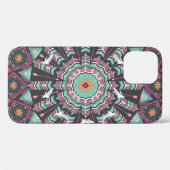Aztec Geometric: farbiges Zirkelmuster Case-Mate iPhone Hülle (Rückseite (Horizontal))