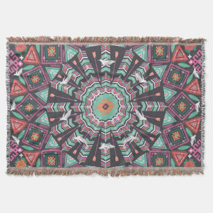 Aztec Geometric: farbiges Zirkelmuster Decke