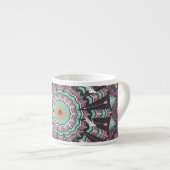 Aztec Geometric: farbiges Zirkelmuster Espressotasse (Vorderseite Rechts)