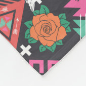 Aztec Geometric: farbiges Zirkelmuster Fleecedecke (Ecke)