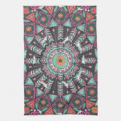 Aztec Geometric: farbiges Zirkelmuster Geschirrtuch (Vertikal)