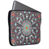 Aztec Geometric: farbiges Zirkelmuster Laptopschutzhülle (Vorne Rechts)
