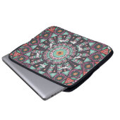 Aztec Geometric: farbiges Zirkelmuster Laptopschutzhülle (Vorne Knopf)