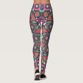 Aztec Geometric: farbiges Zirkelmuster Leggings (Rückseite)
