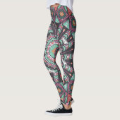 Aztec Geometric: farbiges Zirkelmuster Leggings (Links)