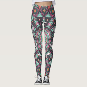 Aztec Geometric: farbiges Zirkelmuster Leggings