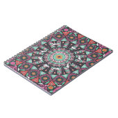 Aztec Geometric: farbiges Zirkelmuster Notizblock (Linke Seite)