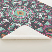 Aztec Geometric: farbiges Zirkelmuster Sherpadecke (3/4)