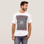 Aztec Geometric: farbiges Zirkelmuster T-Shirt (Vorne ganz)