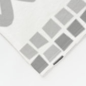 Aztec Geometric Gray Abstraktes Muster Fleecedecke (Ecke)