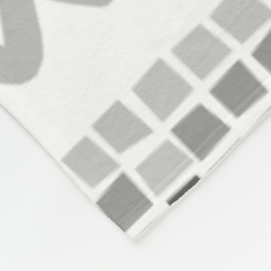 Aztec Geometric Gray Abstraktes Muster Fleecedecke (Ecke)