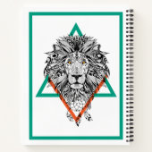 Aztec Geometric Lion Portrait Notizblock (Rückseite)