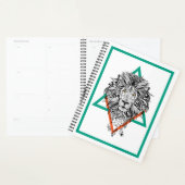 Aztec Geometric Lion Portrait Planer (Anzeige)