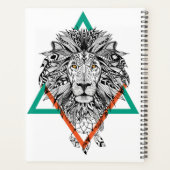 Aztec Geometric Lion Portrait Planer (Rückseite)