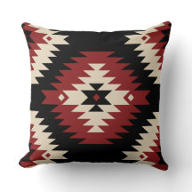 Aztec, geometrisch rot, schwarz und beige