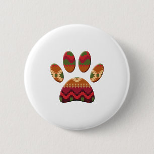 Aztec geometrisches Muster Art Dog Print Button