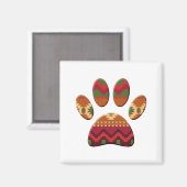 Aztec geometrisches Muster Art Dog Print Magnet (Vorderseite/Rückseite)