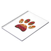 Aztec geometrisches Muster Art Dog Print Notizblock (Linke Seite)