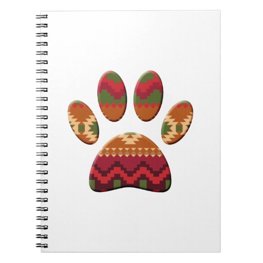 Aztec geometrisches Muster Art Dog Print Notizblock (Vorderseite)