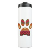 Aztec geometrisches Muster Art Dog Print Thermosbecher (Vorderseite)
