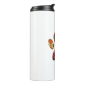 Aztec geometrisches Muster Art Dog Print Thermosbecher (Nach links gedreht)