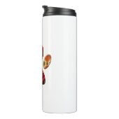 Aztec geometrisches Muster Art Dog Print Thermosbecher (Nach rechts gedreht)