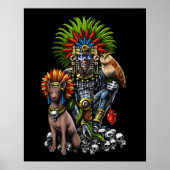 Aztec God Mictlantecuhtli Poster (Vorne)