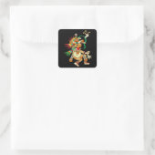 Aztec God Quetzalcoatl Quadratischer Aufkleber (Tasche)