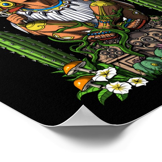 Aztec God Xochipilli Poster (Ecke)