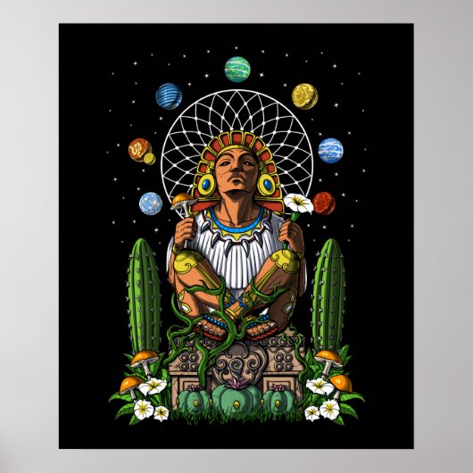 Aztec God Xochipilli Poster (Vorne)