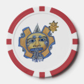 Aztec gold poker chip (Vorderseite)