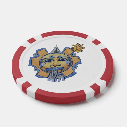 Aztec gold poker chip (Einzeln)
