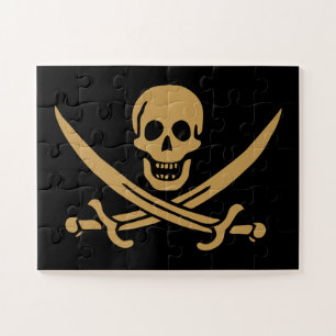 Aztec Gold Schädelsäbel-Pirat Calico Jack Puzzle