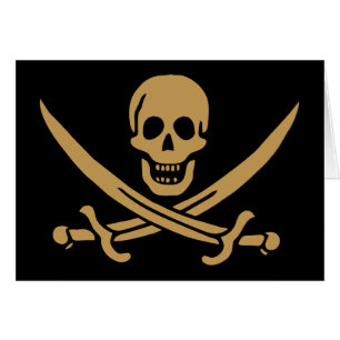 Aztec Gold Skull & Cutlass Pirate Calico Jack
