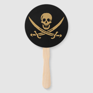 Aztec Gold Skull & Cutlass Pirate Calico Jack Fächer