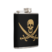 Aztec Gold Skull & Cutlass Pirate Calico Jack Flachmann (Rechts)